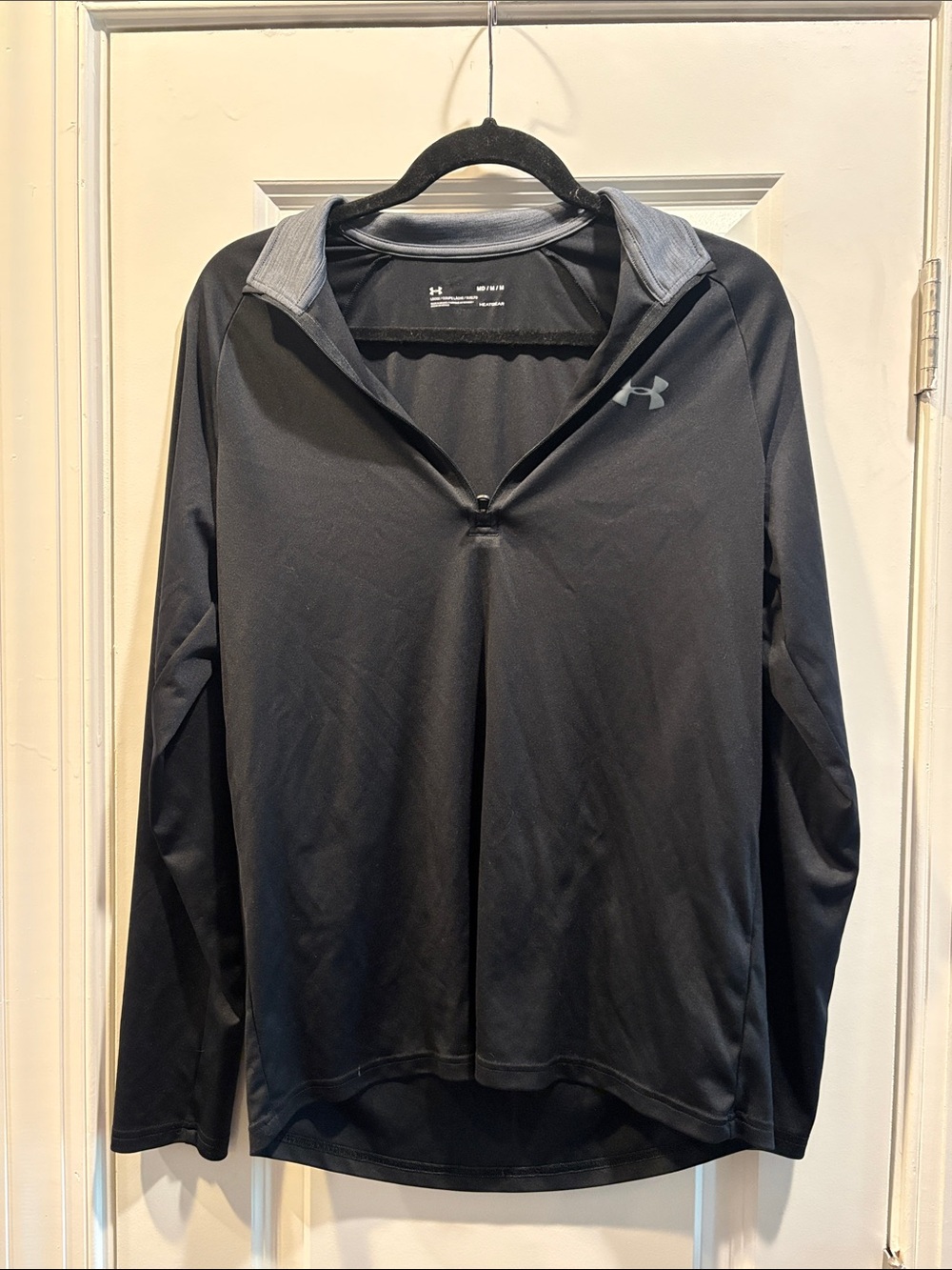 Under Armour Men’s Black Long-Sleeve Half-Zip Performance Top